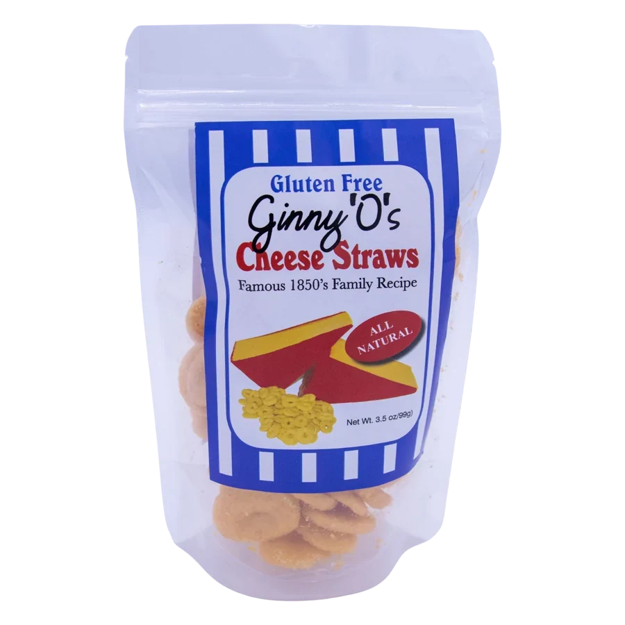 Ginny O's Gluten Free cheese straws, 3.5 oz bag