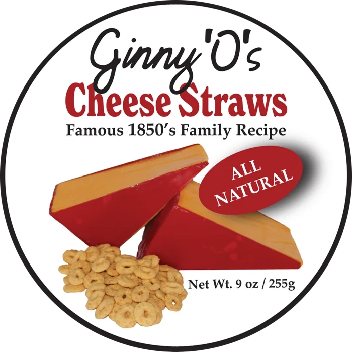Ginny O's Cheese Straws, famous 1850's family recipe